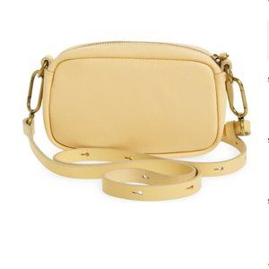 Madewell Leather Carabiner Mini Crossbody Bag in Light Straw (Pale Yellow)